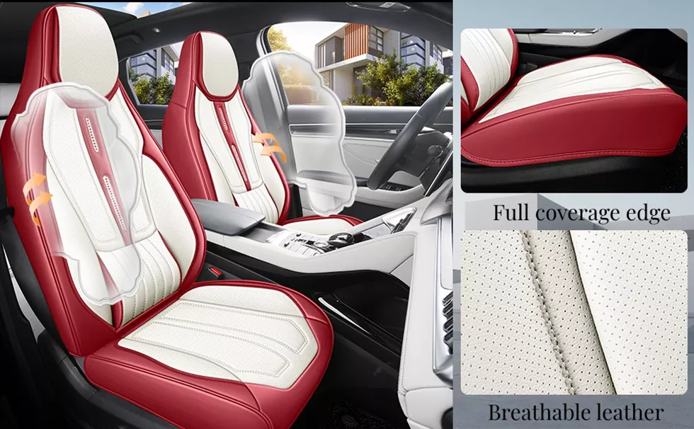 Universal Integrated Car Seat Covers with Lumbar Support