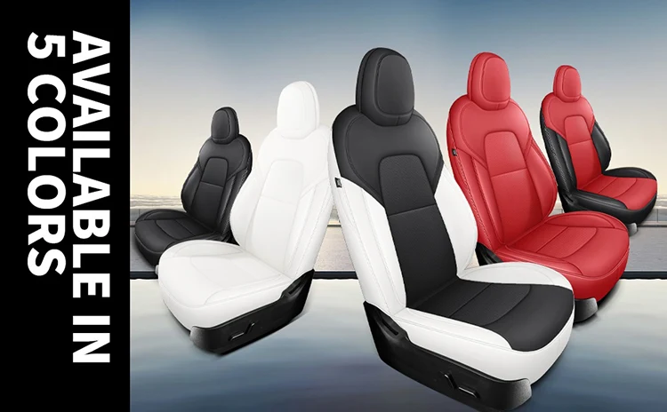 Custom Fit for Tesla Model 3 Seat Cover - color options black white red